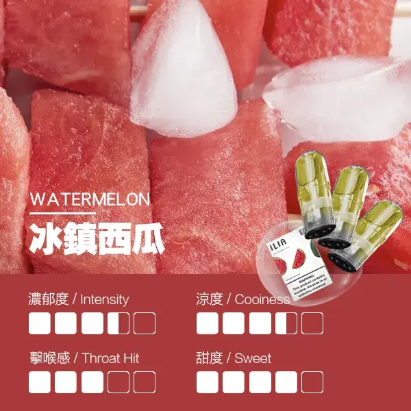 ILIA煙彈瓷芯霧化彈冰鎮西瓜口感webp LANATOP 台灣電子煙商城 | 主機煙彈一次性霧化器專賣